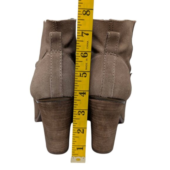 Vince Camuto Feina Booties Khaki Verona Suede Leather 3.5" Heel Size 8.5 M - Picture 10 of 12